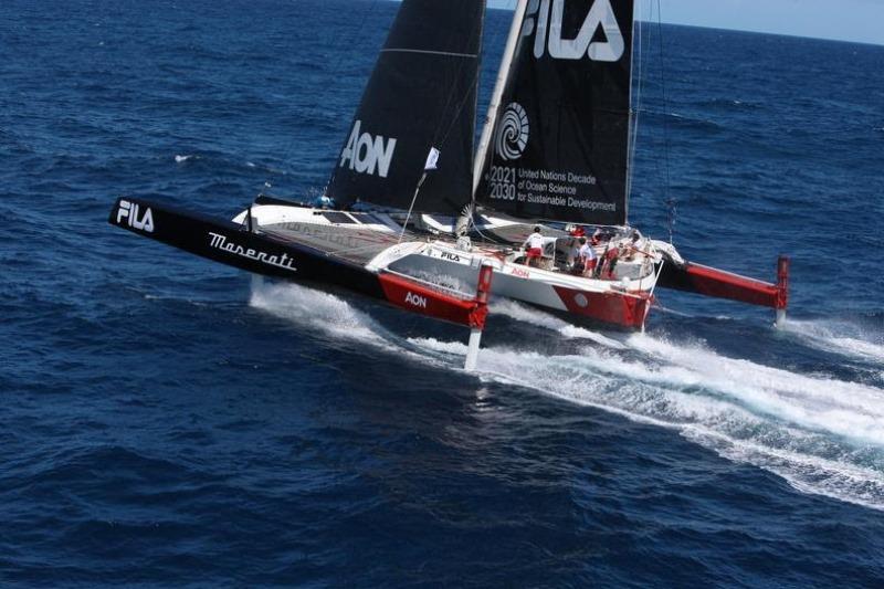 Giovanni Soldini's Multi 70 Maserati (ITA) is all set to defend their Multihull Line Honours win in the 2022 RORC Transatlantic Race photo copyright Tim Wright / Photoaction.com taken at Royal Ocean Racing Club and featuring the MOD70 class