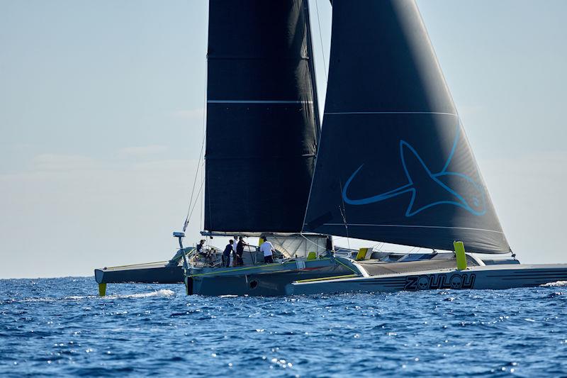 MOD70 Zoulou (FRA) with Erik Maris at the helm in the 2023 RORC Transatlantic Race - photo © James Mitchell / RORC