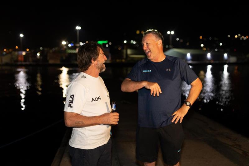 Giovanni Soldini (Maserati Multi70) and Gavin Brady (MOD70 Snowflake) - RORC Transatlantic Race - photo © Arthur Daniel / RORC