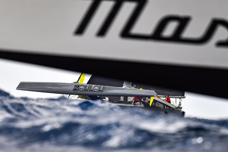 Giovanni Soldini's Maserati Multi70 (ITA) and MOD70 Zoulou (FRA) start the 14th RORC Caribbean 600 photo copyright James Tomlinson taken at Royal Ocean Racing Club and featuring the MOD70 class