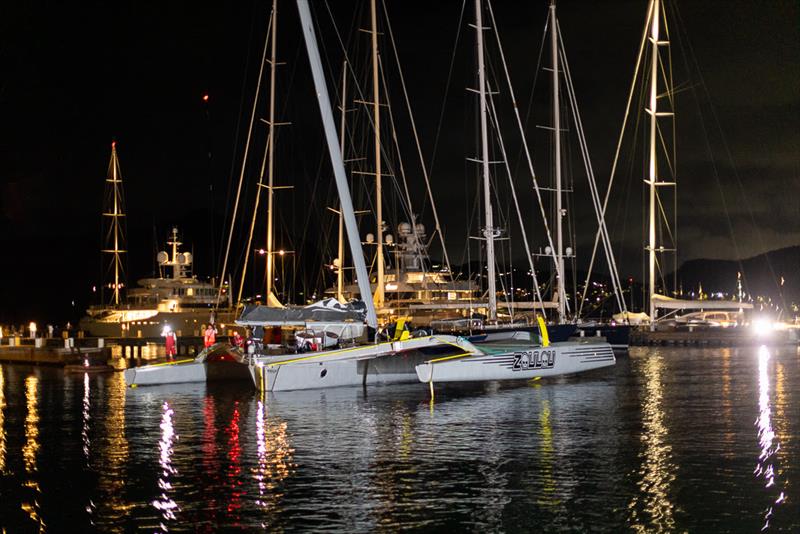 MOD70 Zoulou on the dock after completing the RORC Caribbean 600 photo copyright Arthur Daniel / RORC taken at Royal Ocean Racing Club and featuring the MOD70 class