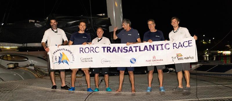 Erik Maris' MOD70 Zoulou were the second boat to arrive in Grenada (FRA) - 2024 RORC Transatlantic Race - photo © Arthur Daniel / RORC