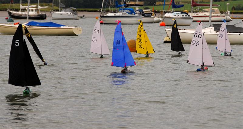 Bernard Kufluk 49 beating back as the fleet approach  the leeward mark during the 2019 Bottle Boat Championship at Waldringfield - photo © Roger Stollery