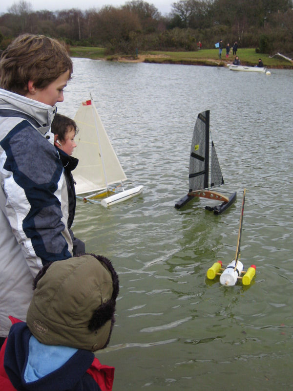 Multihull start during the 2009 Setley Cup photo copyright Michael Derrick taken at  and featuring the Model Yachting class