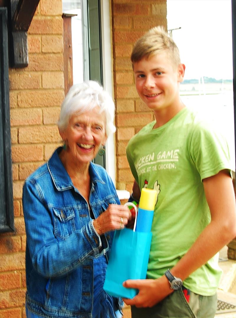 Daniel Barnes finishes 3rd Junior in the 2025 BOTTLE boat championship at Waldringfield Sailing Club photo copyright Roger Stollery taken at Waldringfield Sailing Club and featuring the Model Yachting class