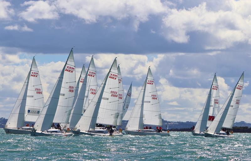 Post start - 2019 NZ Women's National Keelboat Championships, April 2019 photo copyright Andrew Delves taken at Royal New Zealand Yacht Squadron and featuring the MRX class