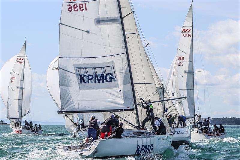 Tight Roundings - Theland NZ Open National Keelboat Championship photo copyright Andrew Delves taken at Royal New Zealand Yacht Squadron and featuring the MRX class