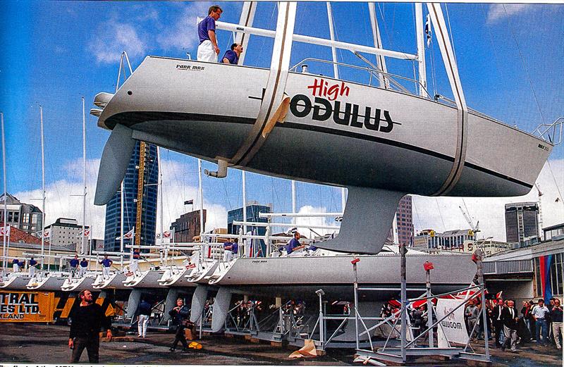 The MRX fleet is christened and launched before the 1990 World March racing championships photo copyright Ivor Wilkins/NZ Yachting magazine taken at Royal New Zealand Yacht Squadron and featuring the MRX class