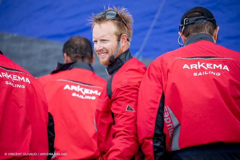 Quentin Vlamynck, skipper of the Ocean Fifty Arkema 4 photo copyright Vincent Olivaud / Arkema Sailing taken at  and featuring the Multi 50 class