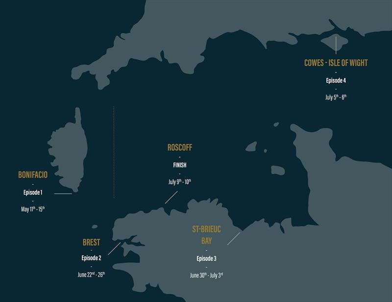 Pro Sailing Tour race map photo copyright Pro Sailing Tour  taken at  and featuring the Multi 50 class