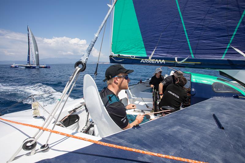 Full concentration - Pro Sailing Tour Episode 1 photo copyright Vincent Olivaud / Arkema Sport taken at  and featuring the Multi 50 class