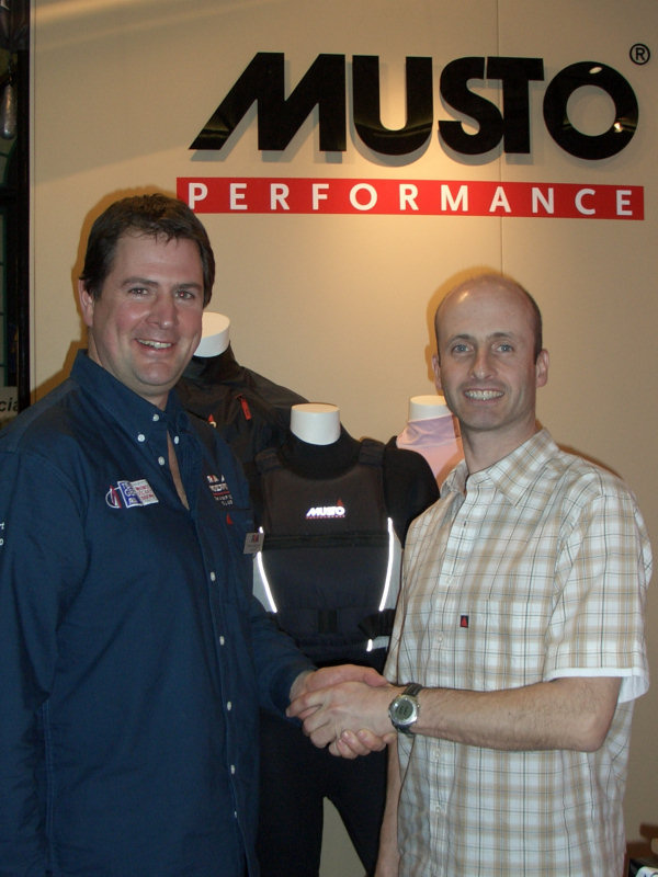 Simon Wergan (left) and Simon Payne of Musto at the RYA Dinghy Show announcement of the Musto Academy for Young Sailors photo copyright Musto taken at RYA Dinghy Show and featuring the  class