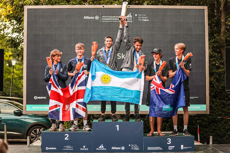 Musto Junior sailing collection - Santiago Sesto Cosby and Leo Wilkinson Youth Worlds Podium Finish - photo © Sailing Energy / World Sailing