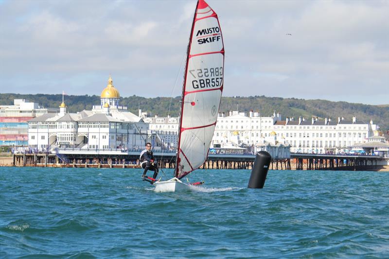 Dan Vincent wins the Eastbourne Sovereign SC Musto Skiff Open photo copyright Ben Daigneault taken at Eastbourne Sovereign Sailing Club and featuring the Musto Skiff class