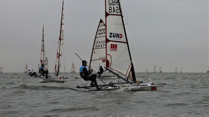 2019 ACO MUSTO Skiff World Championship day 4 photo copyright Eric van Staten taken at Royal Yacht Club Hollandia and featuring the Musto Skiff class