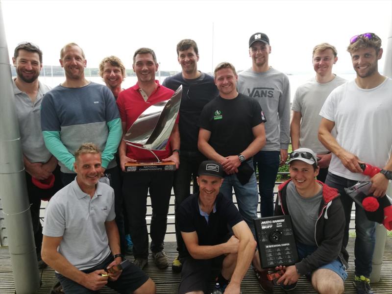 Prize winners in the Noble Marine Musto Skiff UK Nationals at Largs photo copyright Natalie Hilton taken at Largs Sailing Club and featuring the Musto Skiff class