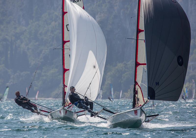 Action from the 2015 Musto Skiff Worlds at Lake Garda - photo © Tim Olin / www.olinphoto.co.uk