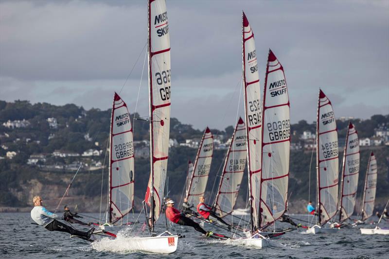 Noble Marine UK MUSTO Skiff National Championships 2020 photo copyright Tim Olin / www.olinphoto.co.uk taken at Brixham Yacht Club and featuring the Musto Skiff class