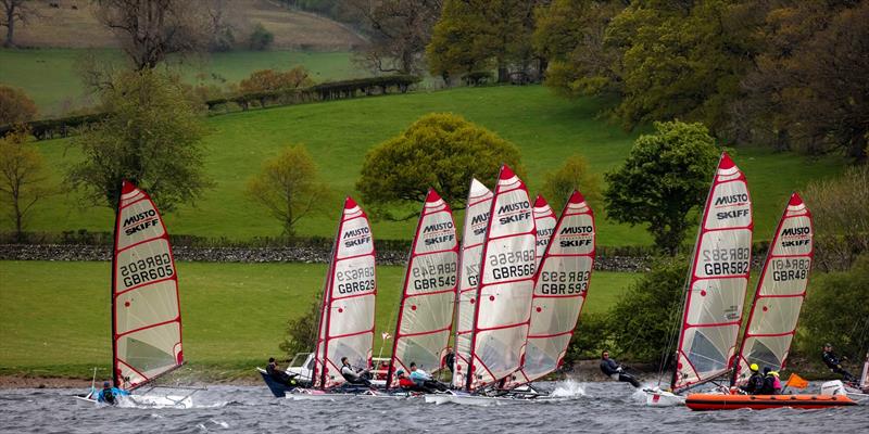 Musto Skiffs in action at the Ullswater Yacht Club Daffodil Regatta - photo © Tim Olin / www.olinphoto.co.uk