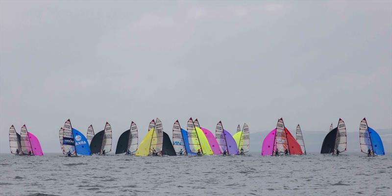 Racing on day 2 of the Noble Marine UK Musto Skiff National Championships at Sunderland photo copyright Tim Olin / www.olinphoto.co.uk taken at Sunderland Yacht Club and featuring the Musto Skiff class