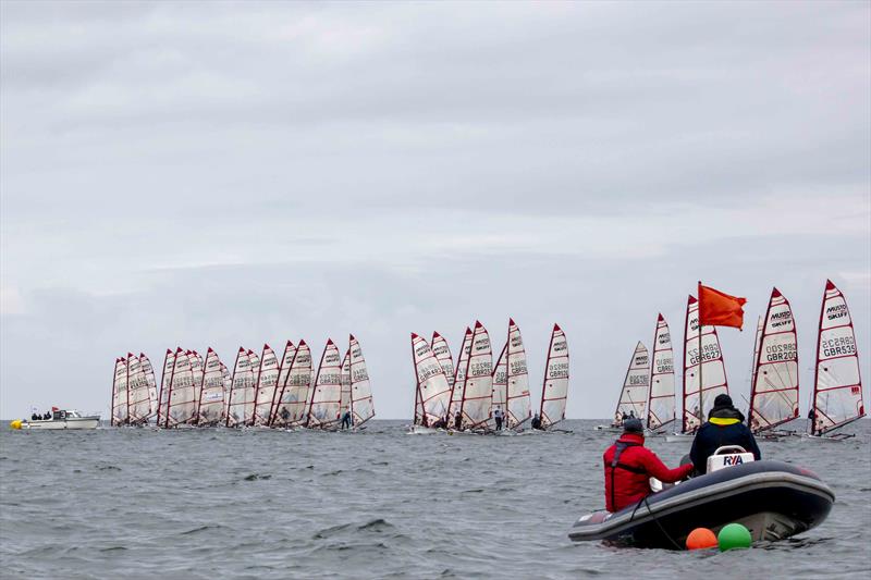 Start line on day 2 of the Noble Marine UK Musto Skiff National Championships at Sunderland - photo © Tim Olin / www.olinphoto.co.uk