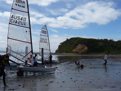 Musto Skiffs at the Flinders skiff weekend photo copyright Alice Ekberg taken at  and featuring the Musto Skiff class