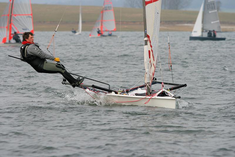 Musto Skiffs at the Tiger Trophy photo copyright Martin Hollingshead taken at Rutland Sailing Club and featuring the Musto Skiff class