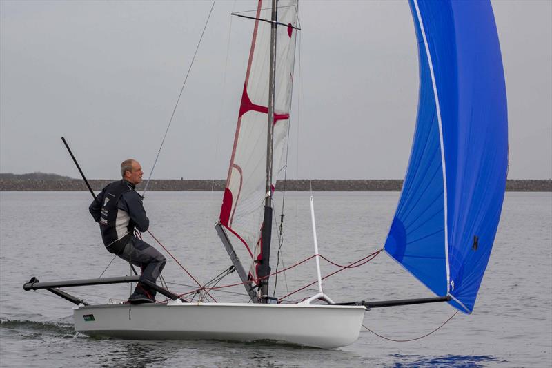 Musto Skiffs at Harken open meeting at Rutland photo copyright Tim Olin / www.olinphoto.co.uk taken at Rutland Sailing Club and featuring the Musto Skiff class