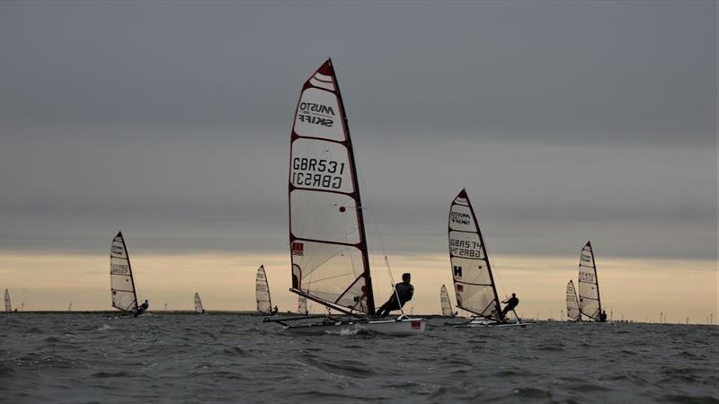 2019 ACO MUSTO Skiff World Championship day 3 photo copyright Eric van Staten taken at Royal Yacht Club Hollandia and featuring the Musto Skiff class