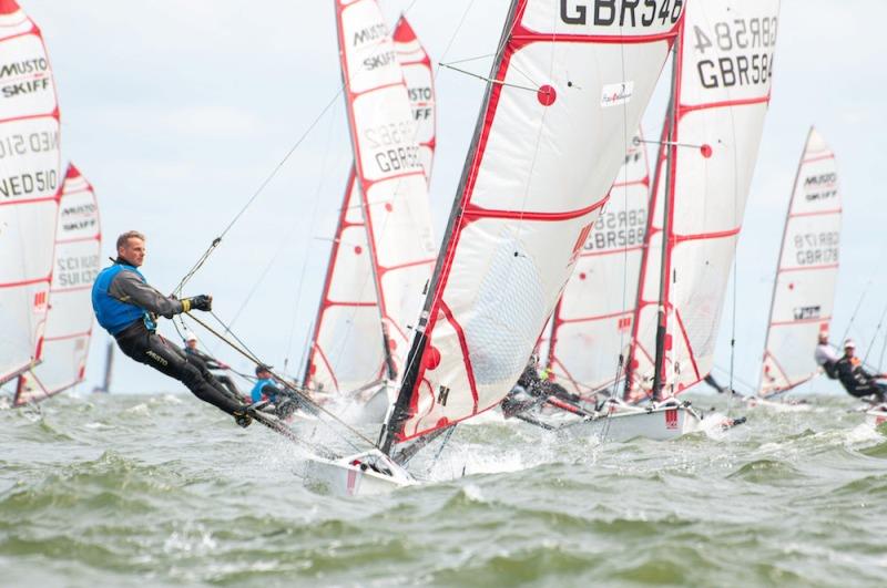 Final day - ACO 10th MUSTO Skiff World Championship 2019 photo copyright Watersport-TV taken at Royal Yacht Club Hollandia and featuring the Musto Skiff class