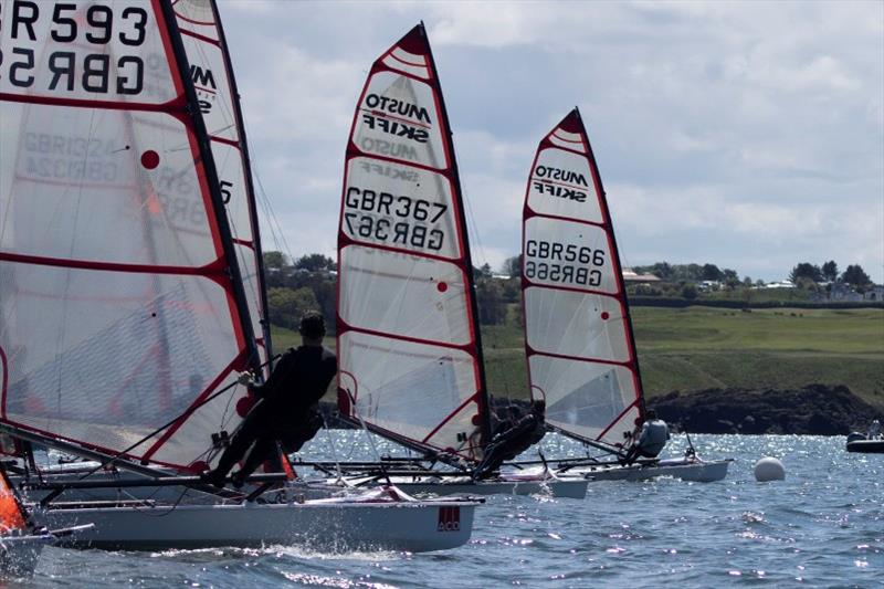 Skiffs at 2021 ELYC Regatta, North Berwick photo copyright Steven Fraser taken at East Lothian Yacht Club and featuring the Musto Skiff class