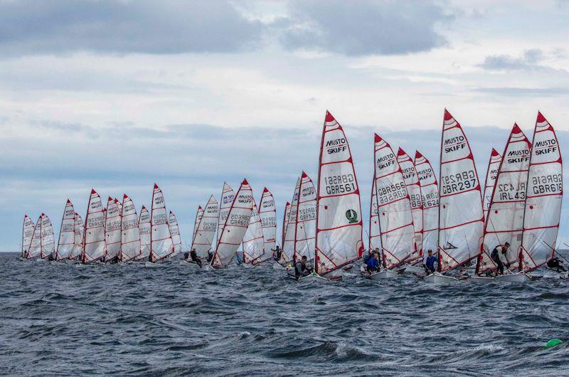 62 boats racing on day 1 of the Noble Marine UK Musto Skiff National Championships at Sunderland photo copyright Tim Olin / www.olinphoto.co.uk taken at Sunderland Yacht Club and featuring the Musto Skiff class