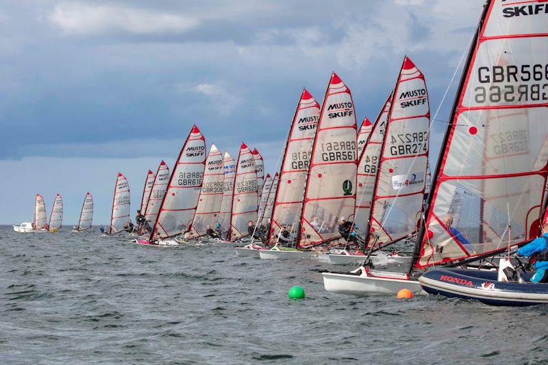 Start line on day 1 of the Noble Marine UK Musto Skiff National Championships at Sunderland - photo © Tim Olin / www.olinphoto.co.uk