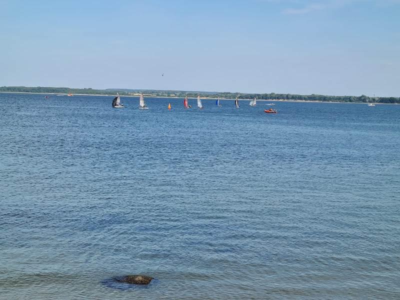 Racing on Day 2 - Musto Skiff German Open at Travemünder Woche 2021 photo copyright Paul Dijkstra taken at  and featuring the Musto Skiff class