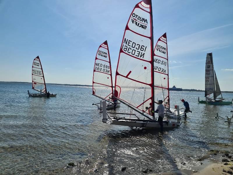 Boats launching on day 2 - Musto Skiff German Open at Travemünder Woche 2021 - photo © Paul Dijkstra