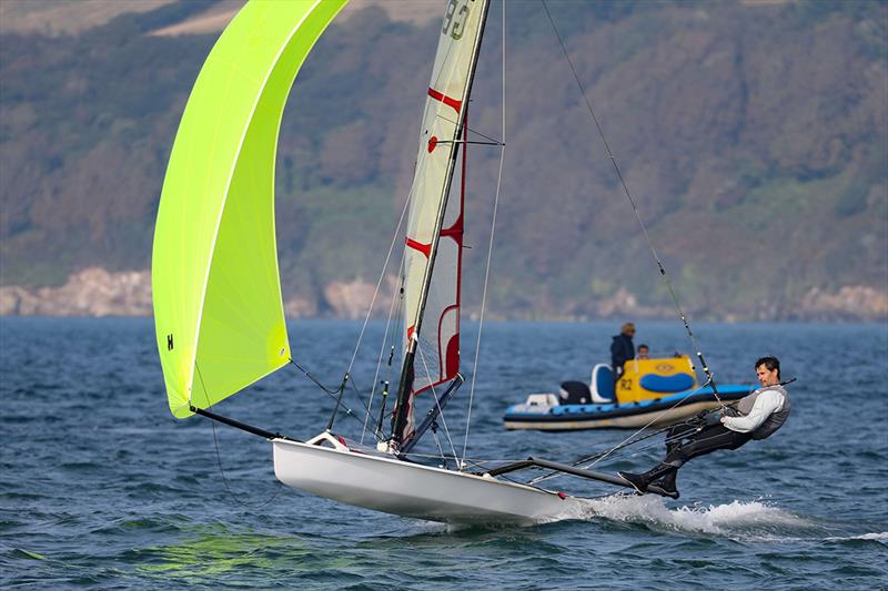 Dan Vincent - Turbo Asymmetric Open 2021 photo copyright Ian Symonds taken at Restronguet Sailing Club and featuring the Musto Skiff class