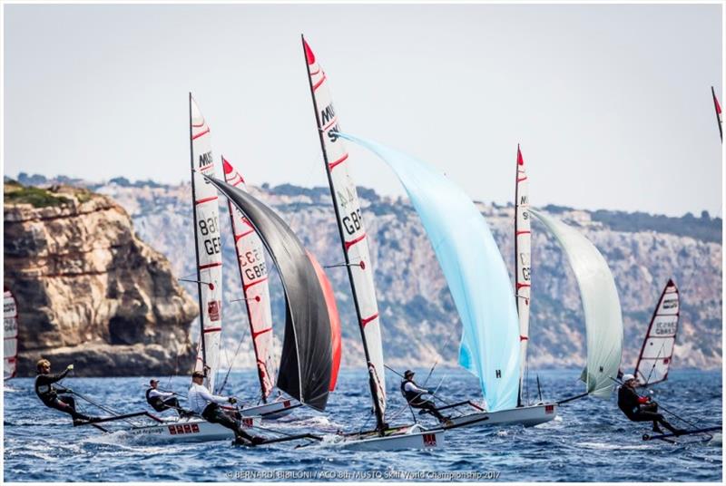 Musto racing at Palma photo copyright Bernardi Bibiloni taken at Club Nàutic S'Arenal and featuring the Musto Skiff class