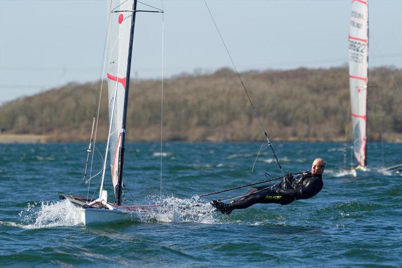Pete Greenhalgh in the Musto Skiffs during the Ovington Inlands at Grafham photo copyright Paul Sanwell / OPP taken at Grafham Water Sailing Club and featuring the Musto Skiff class
