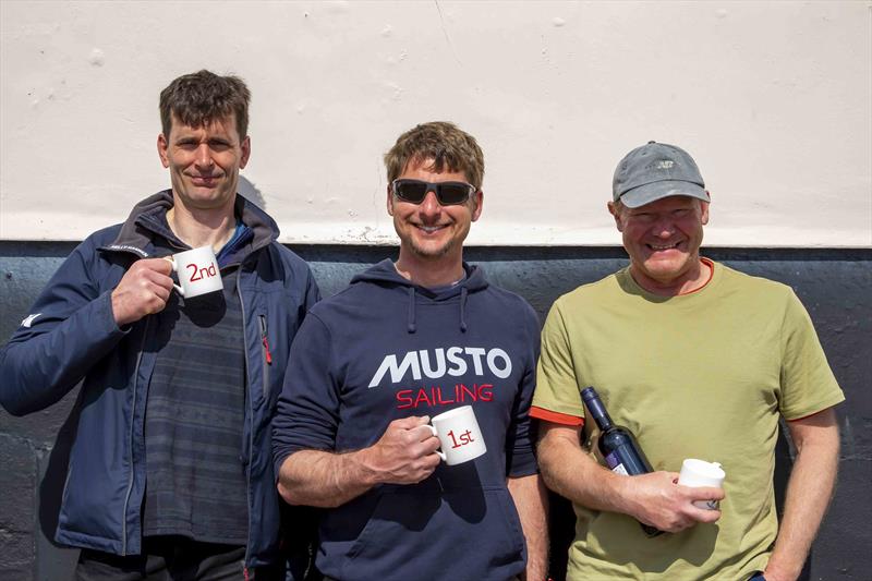 Top 3 (Dan, Andy & Robbie) in the Musto Skiff class during the Stokes Bay Skiff Open - photo © Tim Olin / www.olinphoto.co.uk