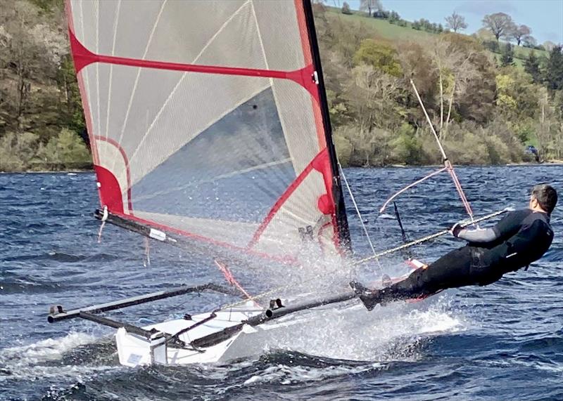 Danny Boatman in the Musto Skiffs during the Ullswater Daffodil Regatta - photo © Steve Robson