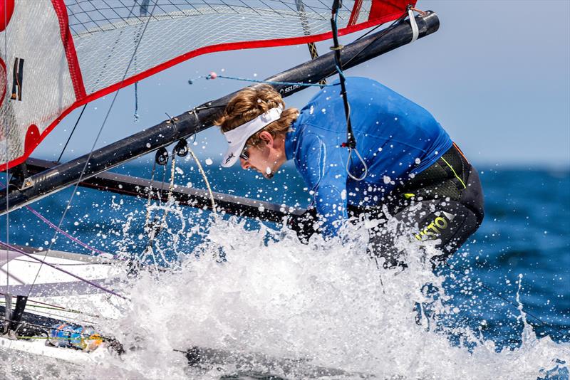 The overall lead after four races of the 11th ACO Musto Skiff World Championship was taken by Andy Tarboton (South Africa) at Kiel Week - photo © ChristianBeeck.de / Kieler Woche