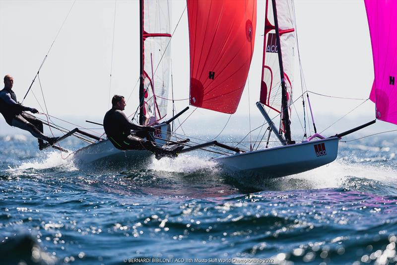 Jamie Hilton on day 3 of the 11th ACO Musto Skiff World Championship at Kiel Week - photo © Bernardí Bibiloni / www.bernardibibiloni.com