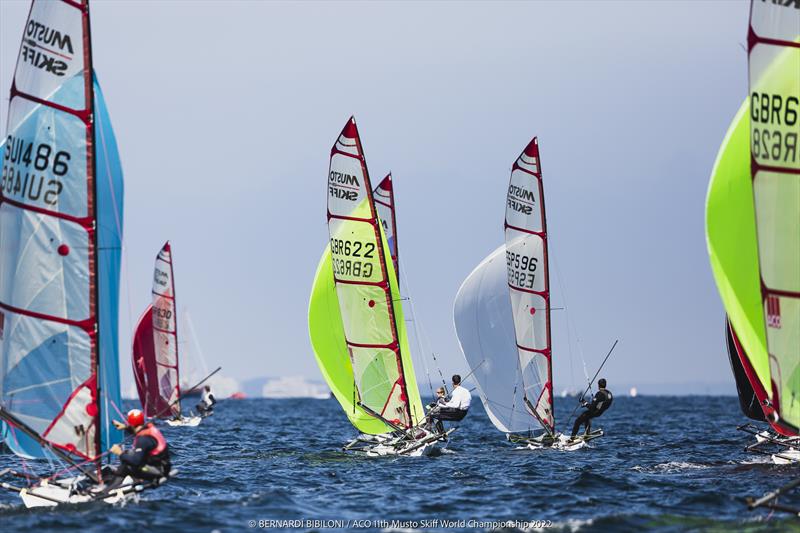 11th ACO Musto Skiff World Championship at Kiel Week day 2 photo copyright Bernardí Bibiloni / www.bernardibibiloni.com taken at Kieler Yacht Club and featuring the Musto Skiff class