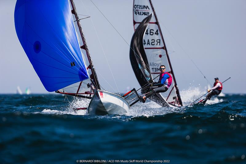 Rob Richardson during the 11th ACO Musto Skiff World Championship at Kiel Week photo copyright Bernardí Bibiloni / www.bernardibibiloni.com taken at Kieler Yacht Club and featuring the Musto Skiff class