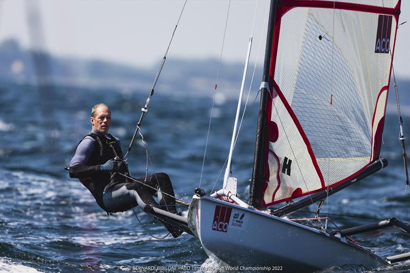 Peter Greenhalgh during the 11th ACO Musto Skiff World Championship at Kiel Week - photo © Bernardí Bibiloni / www.bernardibibiloni.com