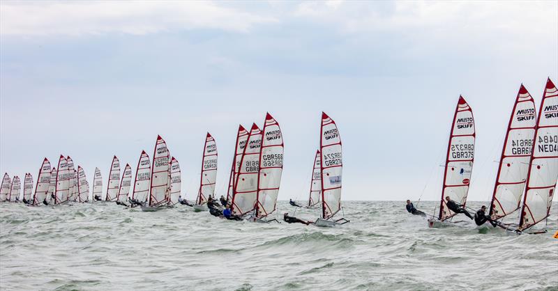 Noble Marine UK Musto Skiff Nationals at Eastbourne day 1 photo copyright Tim Olin / www.olinphoto.co.uk taken at Eastbourne Sovereign Sailing Club and featuring the Musto Skiff class