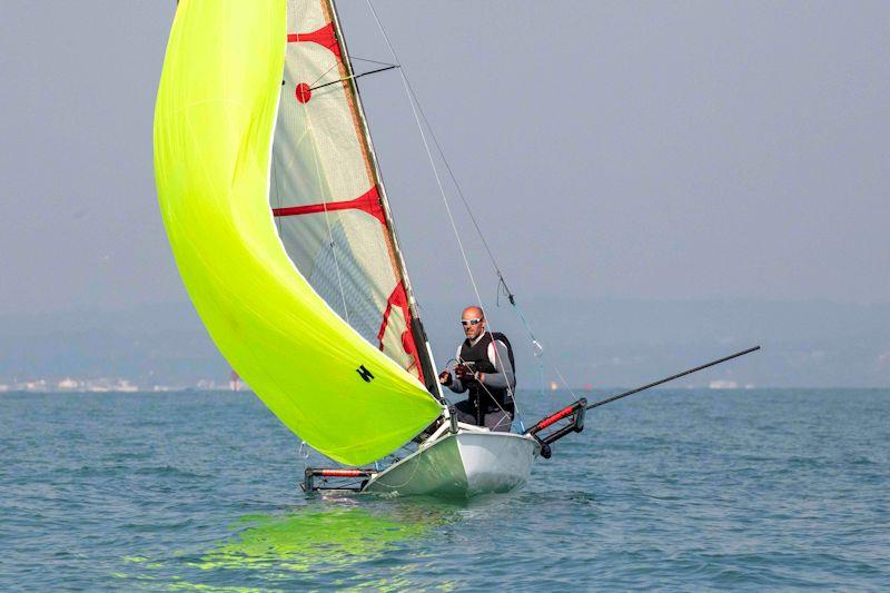 Steve Robson on Noble Marine UK Musto Skiff Nationals at Eastbourne day 2 photo copyright Tim Olin / www.olinphoto.co.uk taken at Eastbourne Sovereign Sailing Club and featuring the Musto Skiff class