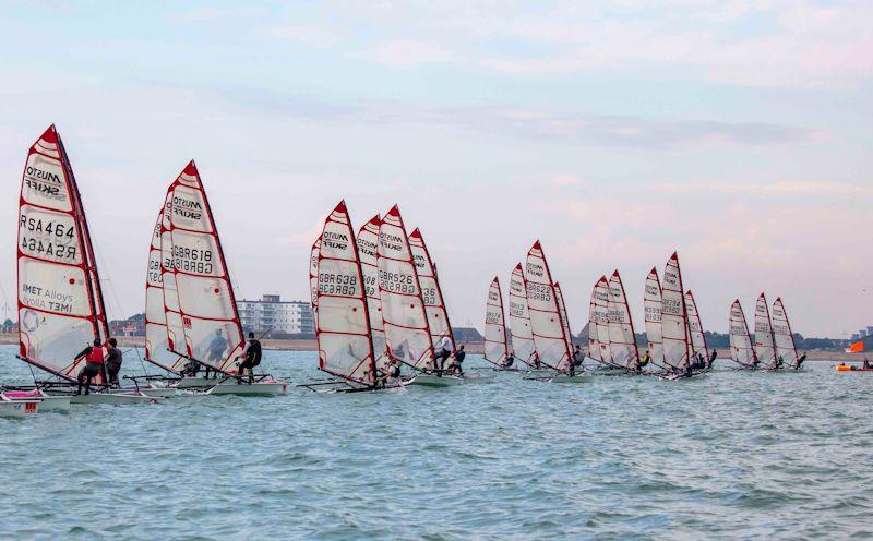 Noble Marine UK Musto Skiff Nationals at Eastbourne day 2 photo copyright Tim Olin / www.olinphoto.co.uk taken at Eastbourne Sovereign Sailing Club and featuring the Musto Skiff class