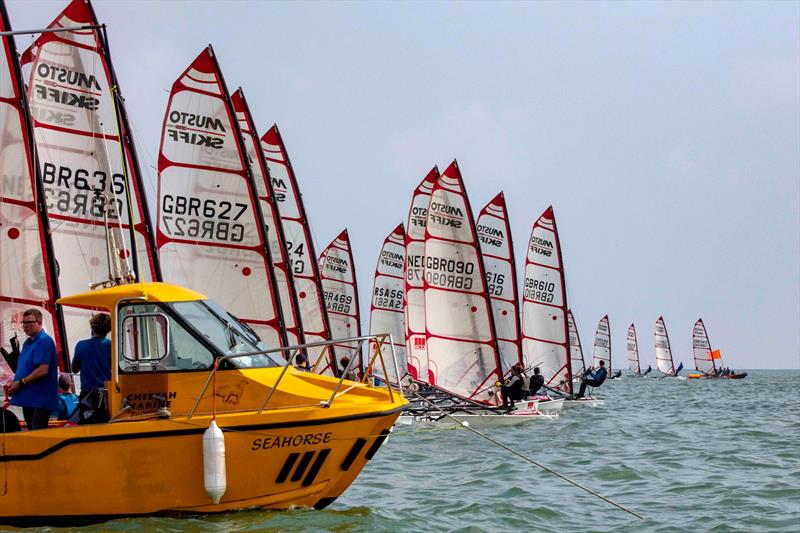 Noble Marine 2022 UK Musto Skiff National Championship day 3 photo copyright Tim Olin / www.olinphoto.co.uk taken at Eastbourne Sovereign Sailing Club and featuring the Musto Skiff class