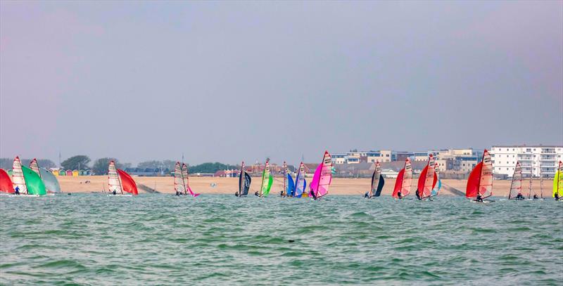 Noble Marine 2022 UK Musto Skiff National Championship day 3 photo copyright Tim Olin / www.olinphoto.co.uk taken at Eastbourne Sovereign Sailing Club and featuring the Musto Skiff class